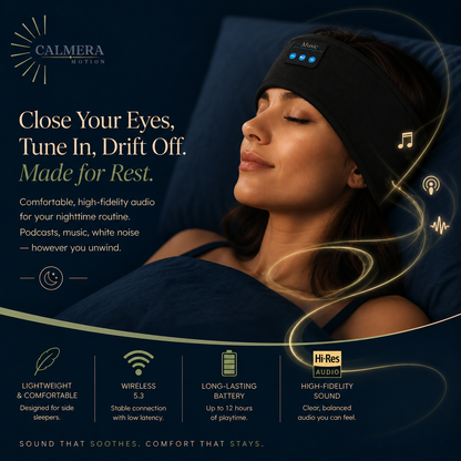 Calmera™ Halo (Bluetooth Sleep Mask & Audio Headband)