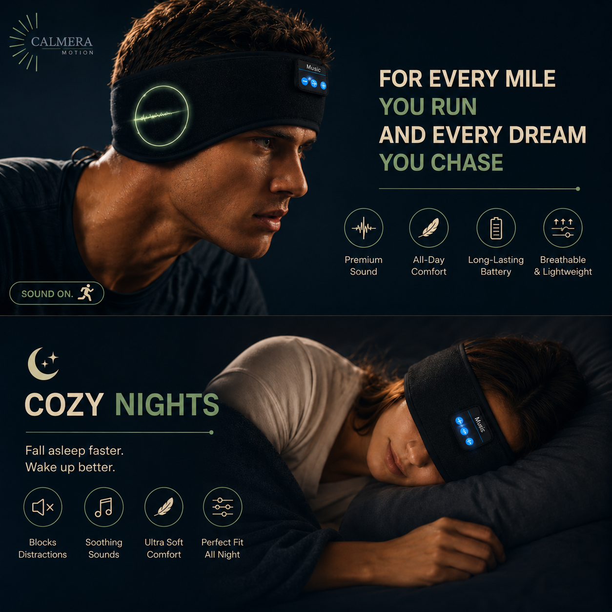 Calmera™ Halo (Sleep and Daily Wear Headband)